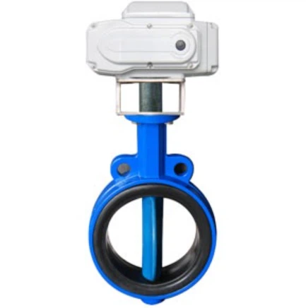 Electric wafer type soft seal butterfly valve